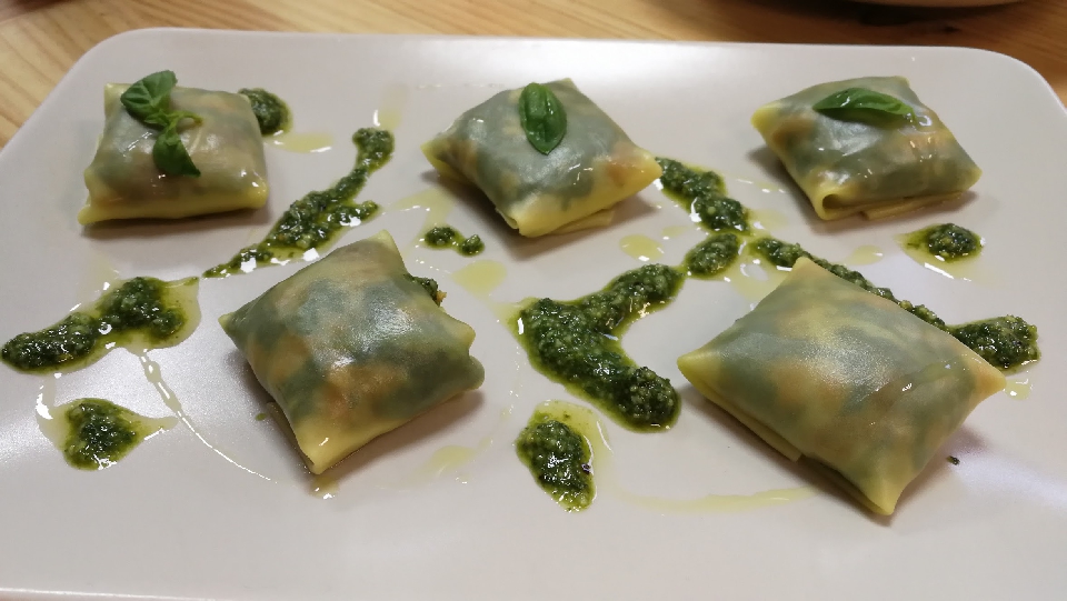 Curso de cocina de verduras y hortalizas - 7 - pasta fresca con relleno de verduras