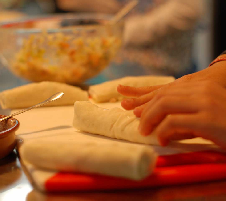 Taller de cocina infantil - rollitos primavera y platos asiáticos