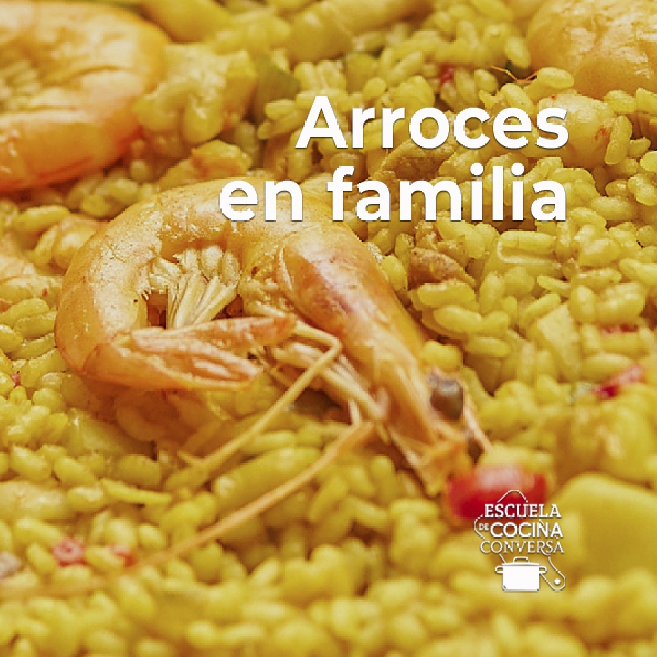 Arroces mediterráneos, taller de cocina en familia